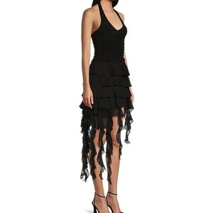 Honey and Rosie Black Ruffled Mini Dress